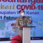 Bupati Way Kanan Hadiri Pencanangan Vaksinasi Covid-19
