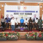 Wabup Ali Rahman Hadiri Musorkab) Ke-3 Pengurus KONI Way Kanan