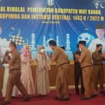 Bupati Way Kanan Pimpin Acara Halalbihalal Hari Raya Idul Fitri 1443 H