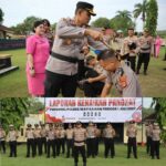 Upacara Laporan Kenaikan Pangkat Personel  Polres Way Kanan