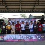 Sambut HUT Ke 64 Penerbangan, Polres Way Kanan Ikut Olahraga Bersama TNI AD di Skadron 12/Serbu Way Tuba