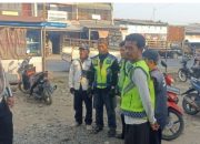 Binluh di Pasar Baradatu, Satlantas Polres Way Kanan Ajak Pengemudi Ojek Pakai Helm SNI
