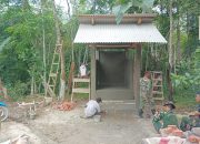 Progres Pembangunan Poskamling TMMD ke-126 Kodim 0427/WK Capai 90 Persen di Kampung Sriwijaya