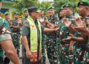 Kasdam XXI/Radin Inten Bersama Kapok Sahli Pangdam XXI/Radin Inten Melaksanakan Kunker ke Kompi Senapan B 144/Jaya Yudha
