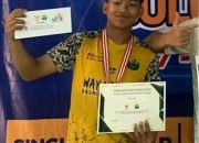 Sabet Juara 1 Bulu Tangkis Porkab Way Kanan, Aldavi Kenzi Shaka Rajai Kategori Tunggal Pelajar U-17