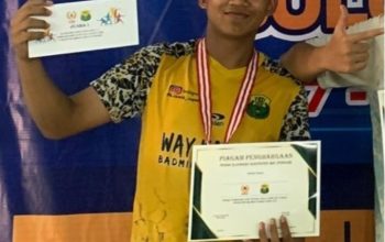 Sabet Juara 1 Bulu Tangkis Porkab Way Kanan, Aldavi Kenzi Shaka Rajai Kategori Tunggal Pelajar U-17